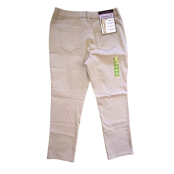 Gloria Vanderbilt Amanda Slim Leg Classic Rise Tan Jeans size 10S - Picture 3 of 16